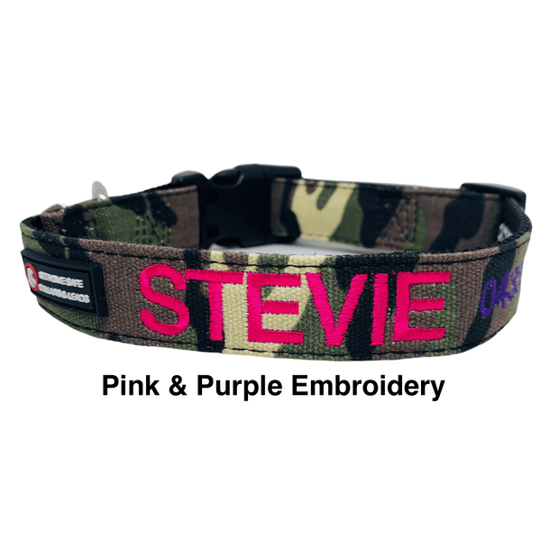 Camouflage Dog ID Collar - Australian Made