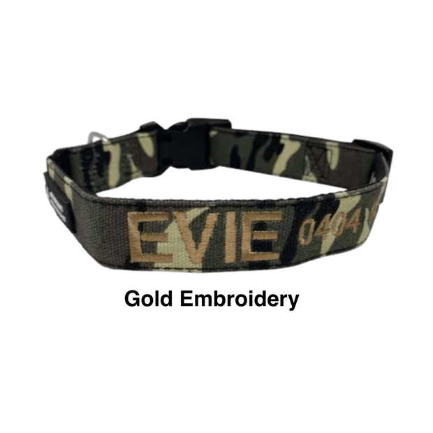 Camouflage Dog ID Collar - Australian Made
